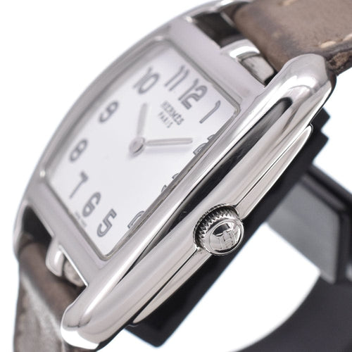 Montre Hermès - Montre Cape Cod Double Tour à quartz en acier inoxydable et cuir 58 Facettes kn7d5w96h2