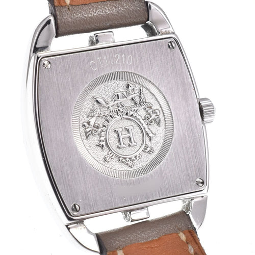 Montre Hermès - Montre Cape Cod Double Tour à quartz en acier inoxydable et cuir 58 Facettes kn7d5w96h2