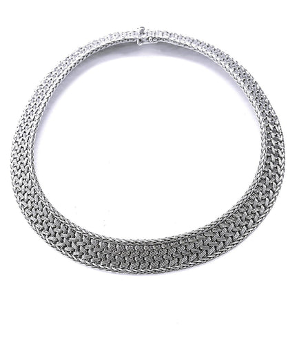 Collier CAPLAIN PARIS - Collier semi-rigide en or blanc 18k 58 Facettes Coll.2555