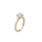 Bague 47.5 Bague solitaire en or jaune 18k avec diamants naturels, 0,51 ct 58 Facettes FB10441