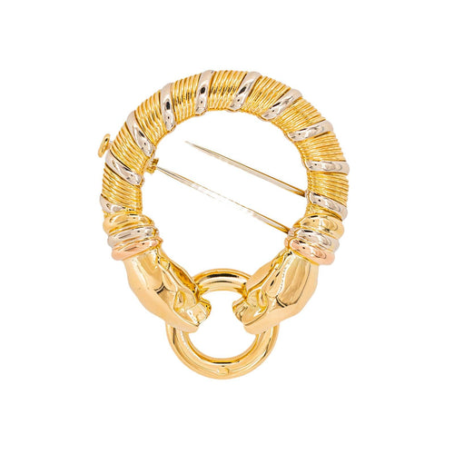 Broche Cartier - Broche Panthère en or jaune et blanc 18k 58 Facettes 5718946CN