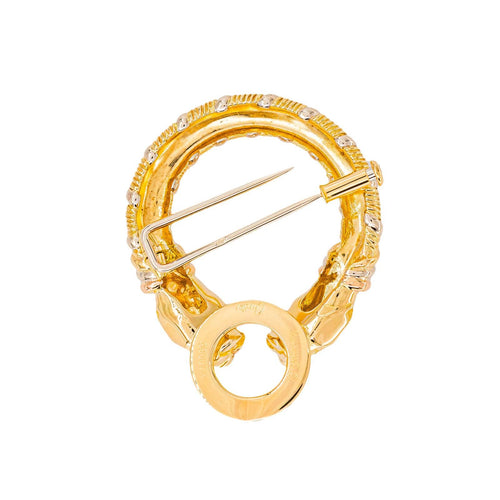 Broche Cartier - Broche Panthère en or jaune et blanc 18k 58 Facettes 5718946CN