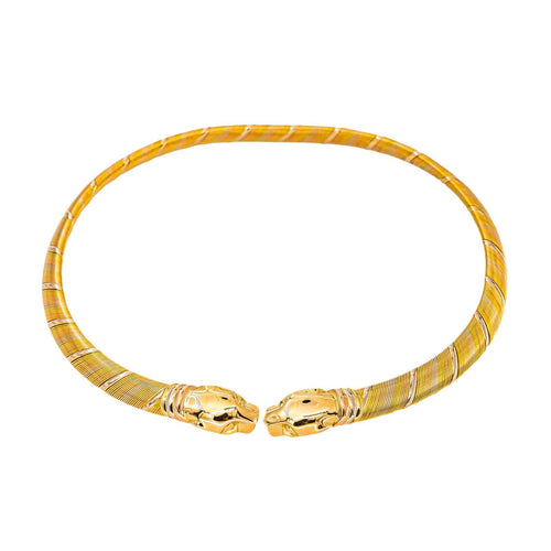 Collier Cartier - Collier torque Panthère en or jaune, blanc et rose 58 Facettes 5718947CN