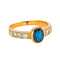 Bague 54 Bague en or jaune 18 carats, saphir et diamants 58 Facettes 5989138CN