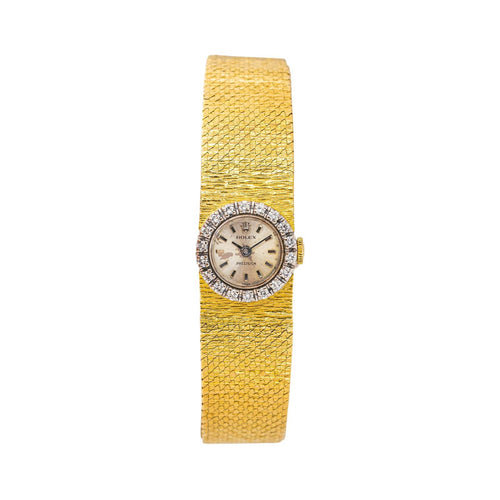 Montre Rolex - Montre cocktail Precision en or blanc et or jaune 18k, diamants 58 Facettes 5980866CN