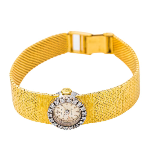 Montre Rolex - Montre cocktail Precision en or blanc et or jaune 18k, diamants 58 Facettes 5980866CN