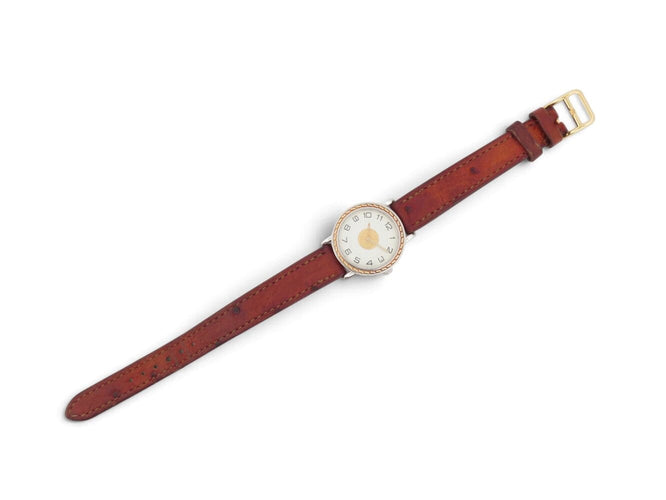 Montre Hermès - Montre Sellier à quartz, acier et plaqué or, 24 mm 58 Facettes 277751