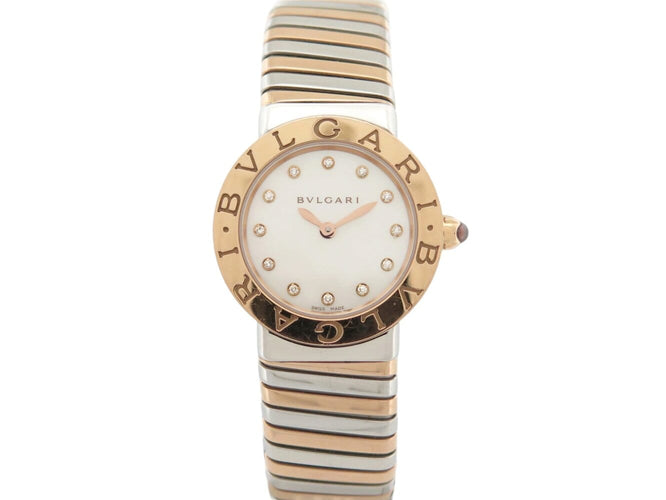 Montre Bulgari - Montre Serpenti Tubogas 26 mm en acier et or rose 18k 58 Facettes 277715