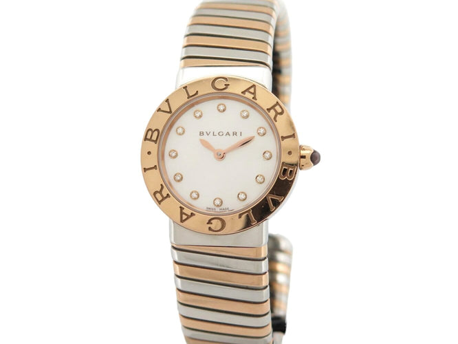 Montre Bulgari - Montre Serpenti Tubogas 26 mm en acier et or rose 18k 58 Facettes 277715