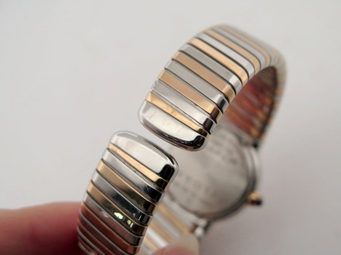 Montre Bulgari - Montre Serpenti Tubogas 26 mm en acier et or rose 18k 58 Facettes 277715