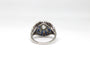 Bague 55 Bague de style Art déco en platine, diamants et émail 58 Facettes ANILLO 26