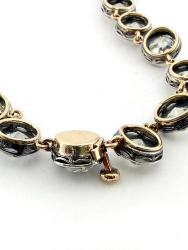 Collier Collier rivière en or - Diamants naturels taille Old Mine Cut Cushion, époque victorienne 58 Facettes 615/26 A