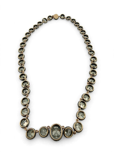 Collier Collier rivière en or - Diamants naturels taille Old Mine Cut Cushion, époque victorienne 58 Facettes 615/26 A