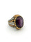 Bague 49 Bague cocktail en or jaune et blanc 18k, saphir étoilé et diamants 58 Facettes 632/26 B SHD