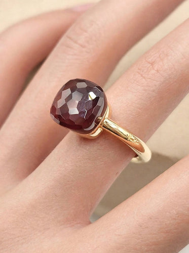 Bague 51 Pomellato - Bague Nudo Classic en or jaune 750 et grenat 58 Facettes CV-159