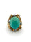 Bague 49 Bague cocktail des années 1960-1970 en or jaune 18 carats, turquoise et diamants 58 Facettes 632/26 A SHD