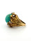 Bague 49 Bague cocktail des années 1960-1970 en or jaune 18 carats, turquoise et diamants 58 Facettes 632/26 A SHD