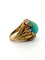 Bague 49 Bague cocktail des années 1960-1970 en or jaune 18 carats, turquoise et diamants 58 Facettes 632/26 A SHD