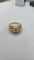 Bague 61 Bague Tank rétro en or jaune 18 carats et diamant taille brillant 58 Facettes Bague tank