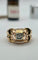 Bague 61 Bague Tank rétro en or jaune 18 carats et diamant taille brillant 58 Facettes Bague tank