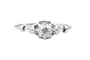 Bague 53 Bague solitaire en or blanc 18 carats avec diamants, 0,32 ct 58 Facettes SOLPOC807-107