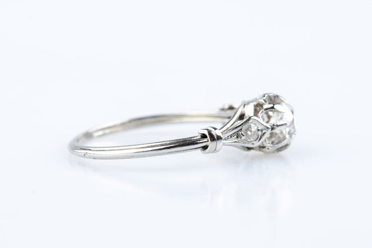 Bague 53 Bague solitaire en or blanc 18 carats avec diamants, 0,32 ct 58 Facettes SOLPOC807-107