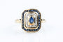 Bague 56 Bague en or jaune 18 carats, 29 saphirs bleus et 8 diamants, 4,20 g 58 Facettes BG-SAPHORJ-107