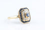 Bague 56 Bague en or jaune 18 carats, 29 saphirs bleus et 8 diamants, 4,20 g 58 Facettes BG-SAPHORJ-107