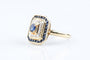 Bague 56 Bague en or jaune 18 carats, 29 saphirs bleus et 8 diamants, 4,20 g 58 Facettes BG-SAPHORJ-107