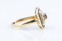 Bague 56 Bague en or jaune 18 carats, 29 saphirs bleus et 8 diamants, 4,20 g 58 Facettes BG-SAPHORJ-107