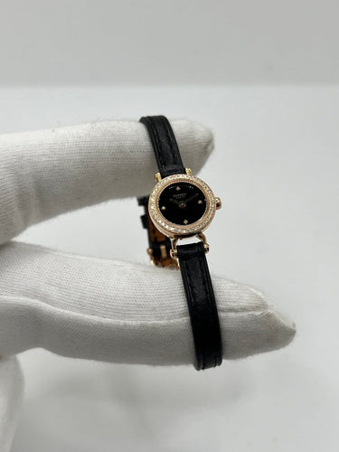 Montre Hermès Faubourg - Montre quartz en or rose 18 carats avec diamants 58 Facettes 1719