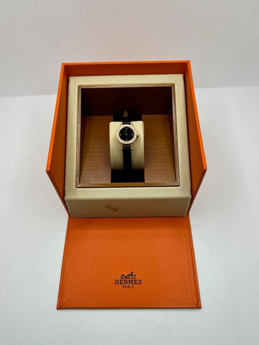 Montre Hermès Faubourg - Montre quartz en or rose 18 carats avec diamants 58 Facettes 1719