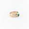 Bague 52 Bague godronnée en or jaune 18 carats et émeraude 58 Facettes 38378