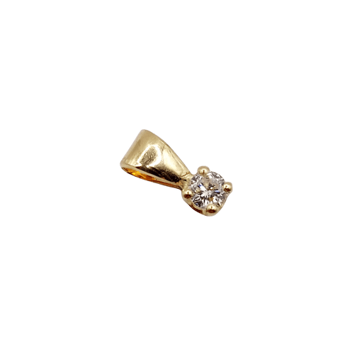 Pendentif Pendentif vintage en or 18k avec diamant de 0,14 ct 58 Facettes A04303