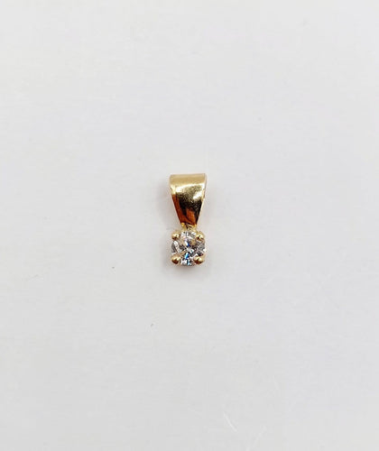 Pendentif Pendentif vintage en or 18k avec diamant de 0,14 ct 58 Facettes A04303