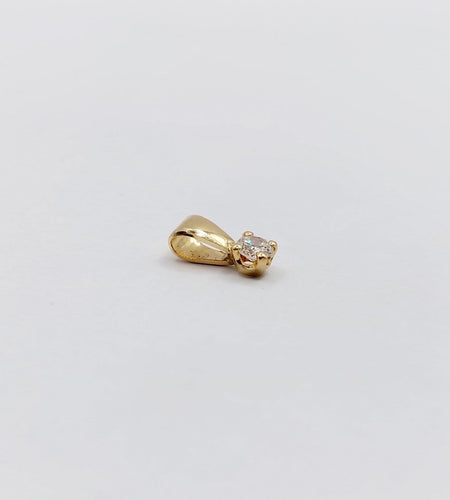 Pendentif Pendentif vintage en or 18k avec diamant de 0,14 ct 58 Facettes A04303