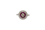 Bague 58 Bague de style Art déco en platine, diamants et rubis 58 Facettes ANILLO 27