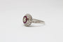Bague 58 Bague de style Art déco en platine, diamants et rubis 58 Facettes ANILLO 27