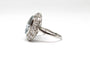 Bague 54 Bague en platine avec aigue-marine et diamants 58 Facettes ANILLO 28