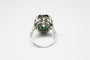 Bague 54 Bague de style Art déco en platine, diamants et émeraudes 58 Facettes ANILLO 31