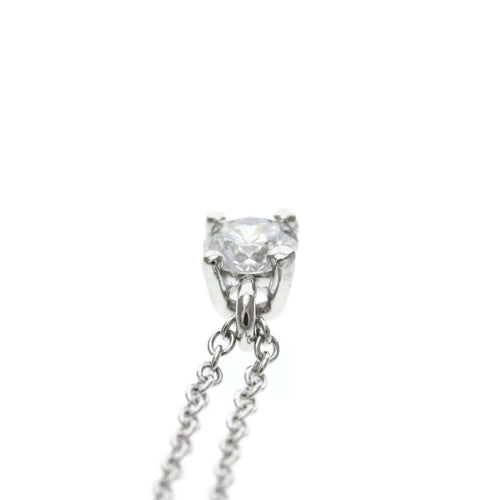 Tiffany & Co. - Pendentif solitaire en platine avec diamant taille émeraude 58 Facettes omov5bs64b