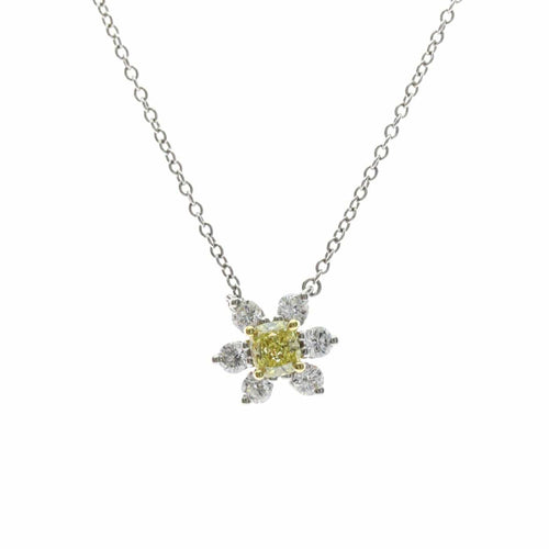 Tiffany & Co. - Pendentif Buttercup en platine avec diamant jaune et diamants 58 Facettes sq2lfg91r9