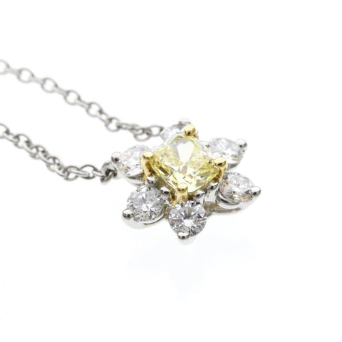 Tiffany & Co. - Pendentif Buttercup en platine avec diamant jaune et diamants 58 Facettes sq2lfg91r9