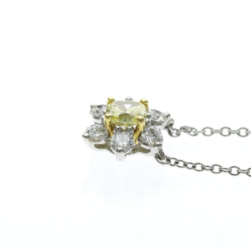 Tiffany & Co. - Pendentif Buttercup en platine avec diamant jaune et diamants 58 Facettes sq2lfg91r9