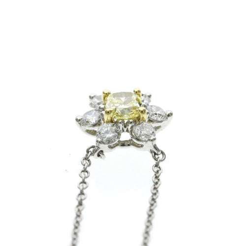 Tiffany & Co. - Pendentif Buttercup en platine avec diamant jaune et diamants 58 Facettes sq2lfg91r9