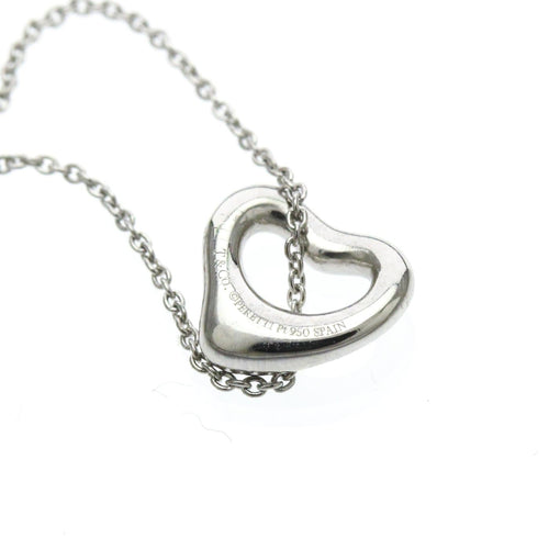 Tiffany & Co. Elsa Peretti - Pendentif cœur ouvert en platine 58 Facettes f9ytz8bpnp
