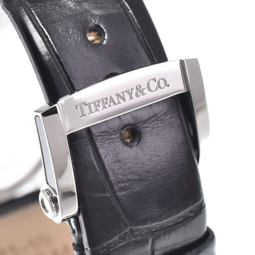 Tiffany & Co. - Montre Atlas à quartz en acier inoxydable et cuir 58 Facettes rylwf3dyid