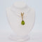Pendentif Pendentif en or jaune 14k avec péridot naturel et diamant 58 Facettes P0016