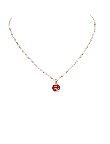 Collier Chopard - Collier Happy Diamond en or blanc 18k et platine 58 Facettes 1