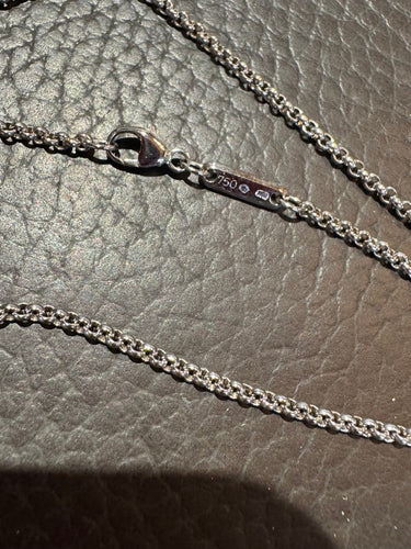 Collier Chopard - Collier Happy Diamond en or blanc 18k et platine 58 Facettes 1